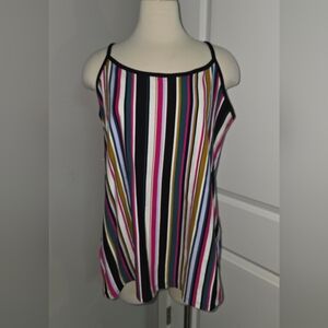Torrid Multicolor Stripe Ava Stretch Cotton Cami Tank Tunic Top Plus Size 3